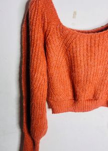 Woollen Crop Sweater For Women