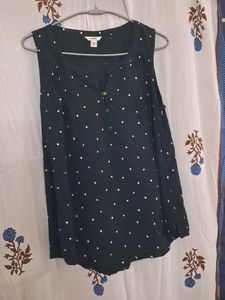 Black Star Print Tank Top