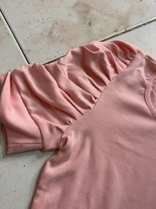 Pink Puff Sleeve Top