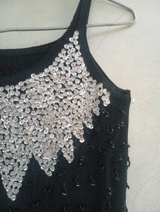 Sparkling Black Tank Top