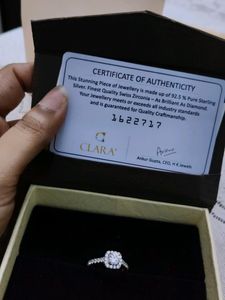 Clara 925 Silver Solitaire Ring