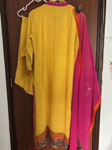 Yellow Embroidered Salwar Kameez