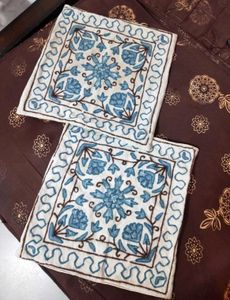 Wool Embroidered Cushion Covers (Set of 2)