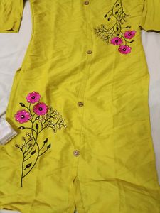 Designer Long Kurta With Embroidery Pattern From Big Bazaar