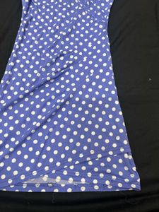 Lavender Polka Dot Wrap Dress