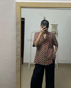 RED Buttoned Down Box Checked Casual Shirt