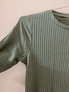 Effortless Earth Tone Ribbed Long Sleeve Top