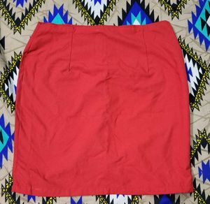 Red Straight Skirt
