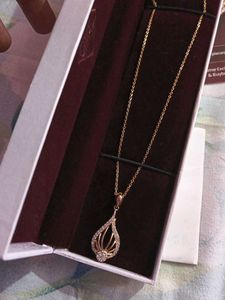 Elegant Gold Necklace 925 silver