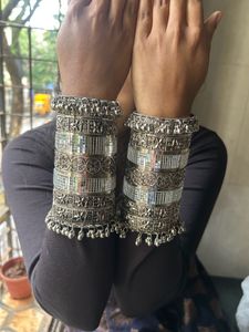 Oxidised Garba jewelry set