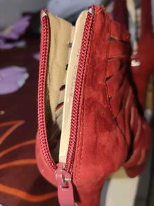 Red Cage Heel Booties