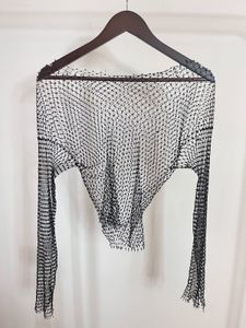Mesh Long Sleeve Top