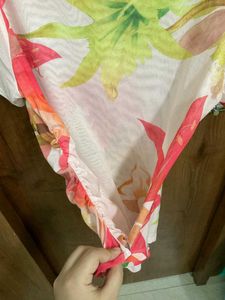 trendy Floral Print Top
