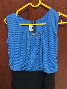 Chic Two-Tone Mini Dress