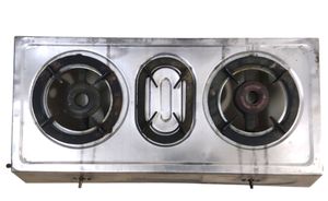Stove Gas Chulha 2 Burner With Middle Stand