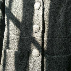 Black Round Collar Coat
