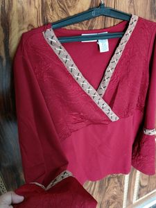 Maroon Cowboy Top
