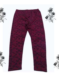 Red Flora Pants