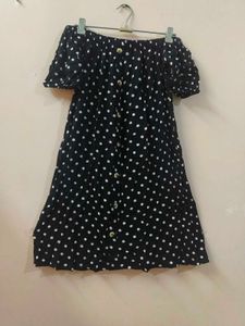 Black Dress With White Dots