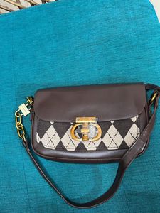 Brand New Coffee Brown Faux Leather Handbag