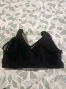 Black Lace Detail Bra