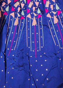 heavy blue skirt