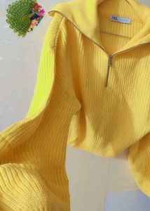 Zara Brand Balloon Sleeves Top