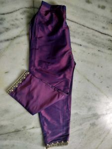 Purple Embroidered Kurti