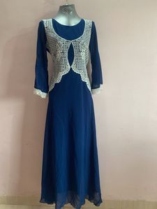 Elegant Blue Ethnic Gown