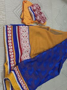 Elegant Blue Saree with Blouse