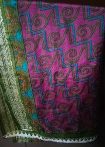 Elegant Purple Patterned Saree