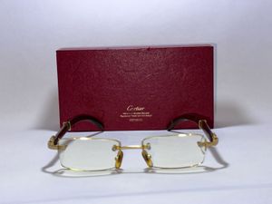 Vintage Cartier Rimless Eyeglasses Frame Gold