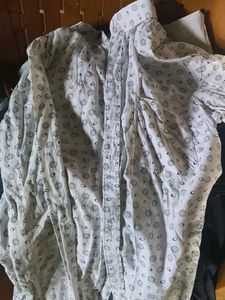 Patterned Button-Down Shirt