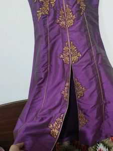 Elegant Purple Skirt Set With Duppata