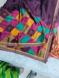 Colorful Diamond Pattern Saree