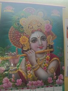 Vintage Krishna Calendar Poster