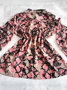Pink Snake Print Top ❣️