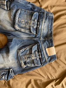 Unisex blue Cargo Super Baggy Jeans