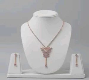 Butterfly Pendant Necklace &amp; Earring Set