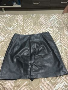 Faux Leather Mini Skirt