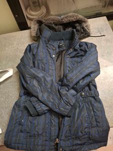 Blue Plaid Hooded Jacket