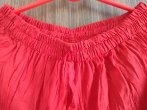 Red Tiered Skirt ❤️With Golden Border