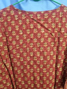 Libas Floral Print Cotton Kurta