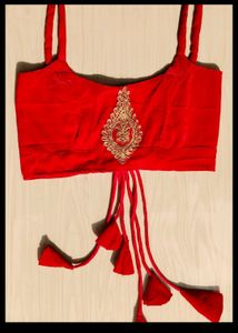 Red Velvet Designer Blouse