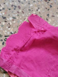 Cut Work Saree With Blouse Black And Pink