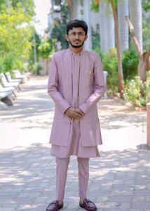 Mauve Sherwani Set