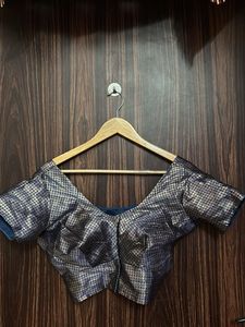 Blue Silk Blouse