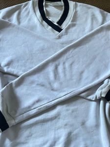 White V-Neck Pullover