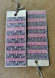 Handmade Bothside Doodle Bookmarks - Set of 8