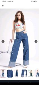 Splatter Paint Wide Leg Jeans